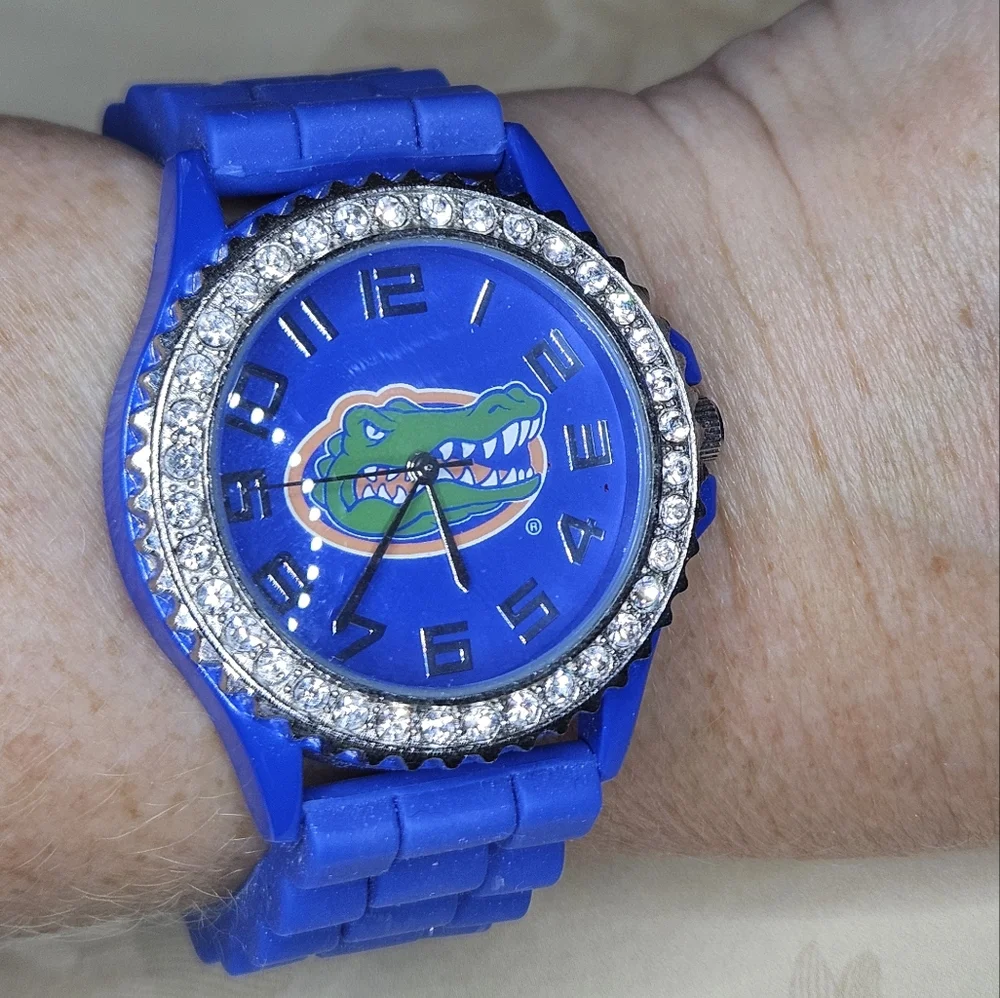 Women's Miami‎ University Florida GATORS Crystal Accent Watch, Blue/Silver Tone
